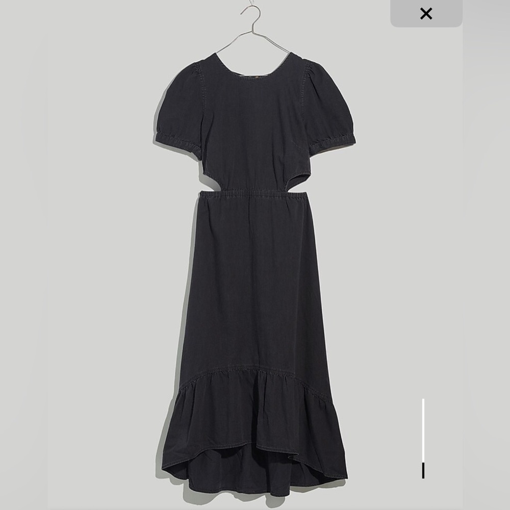 NEW! Madewell Denim Cutout Midi Dress in Mulgrove Wash size 0
